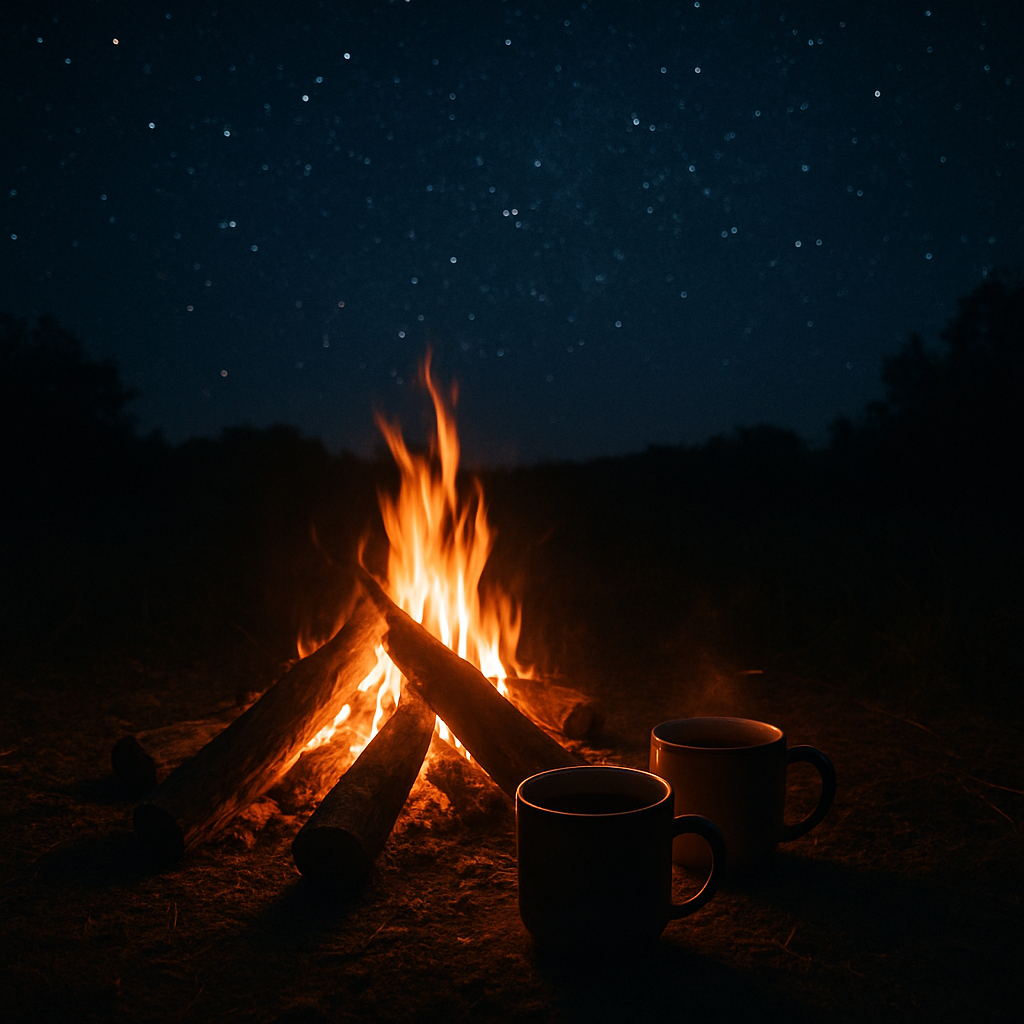 چای و گفت‌وگو کنار آتش